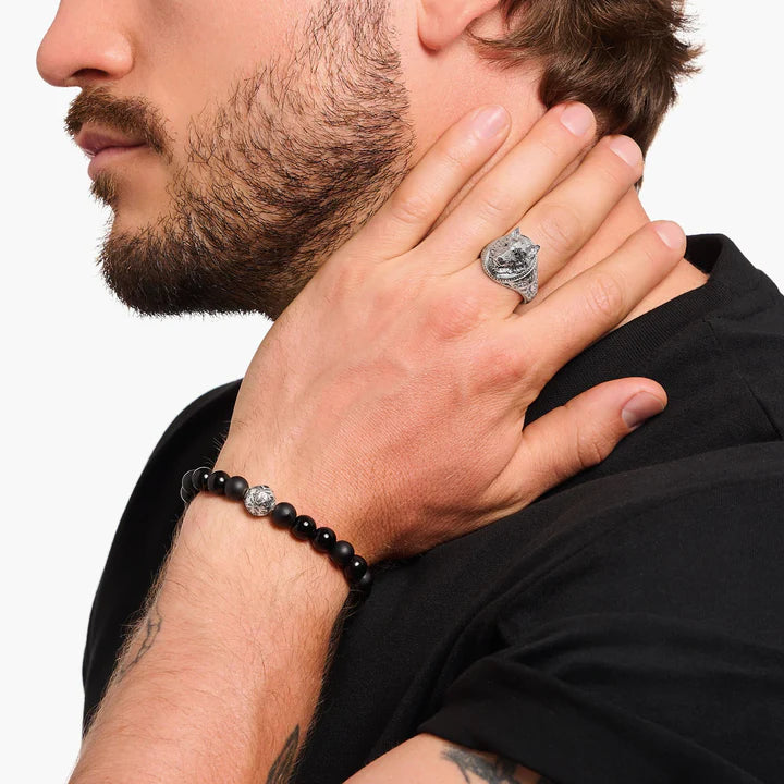 REBEL WOLF SIGNET RING