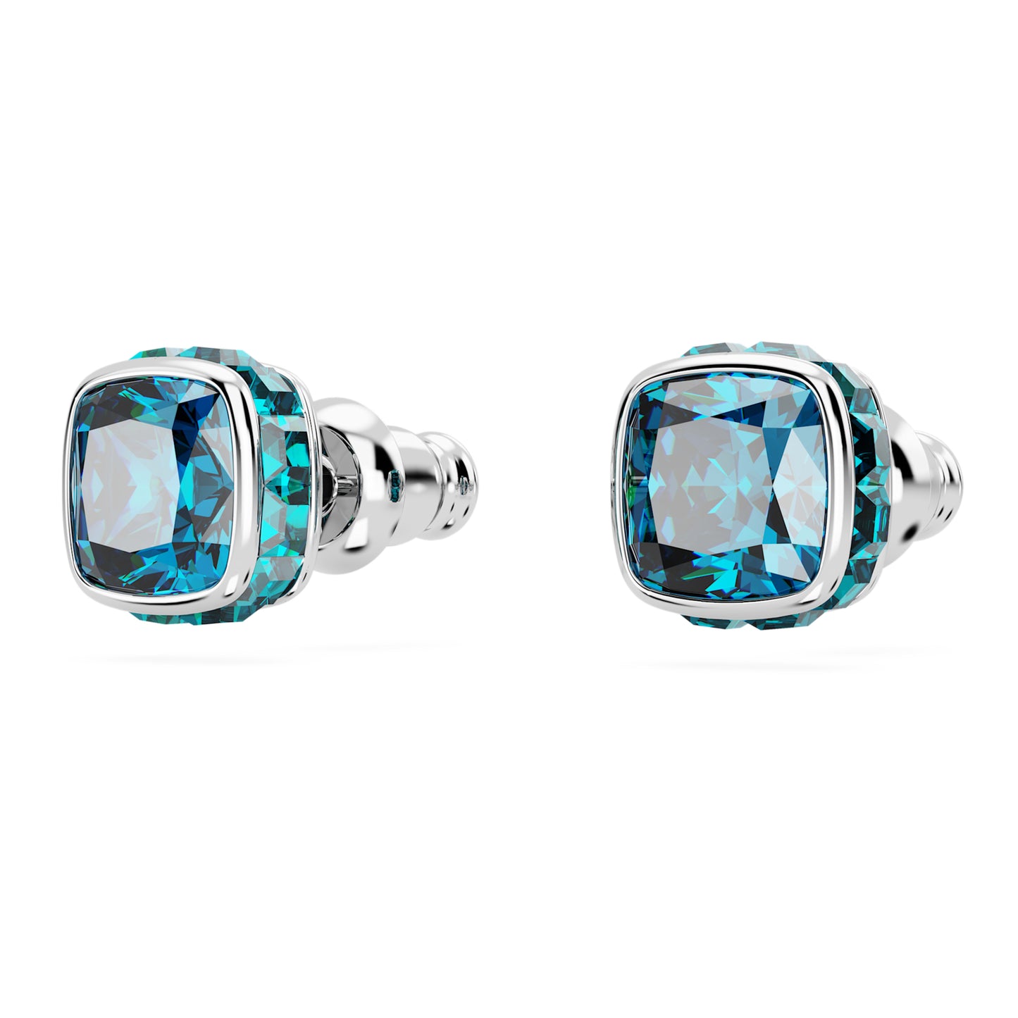 BIRTHSTONE STUD EARRINGS DECEMBER - BLUE, RHODIUM