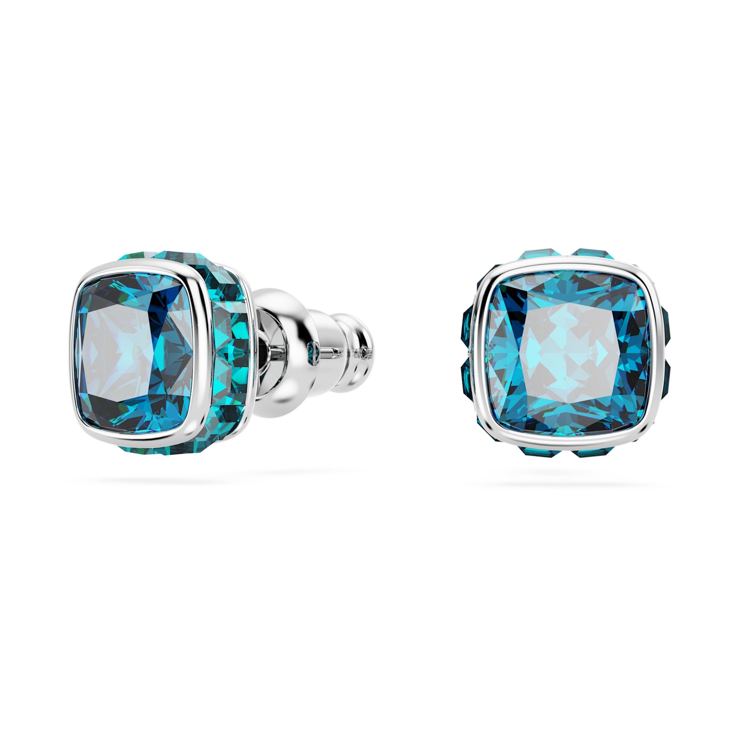 BIRTHSTONE STUD EARRINGS DECEMBER - BLUE, RHODIUM