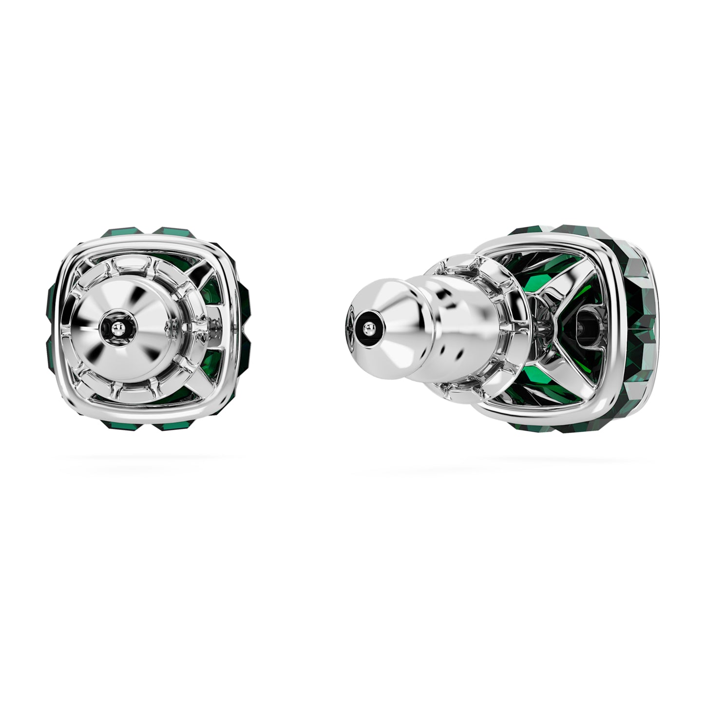 BIRTHSTONE STUD EARRINGS MAY - GREEN, RHODIUM