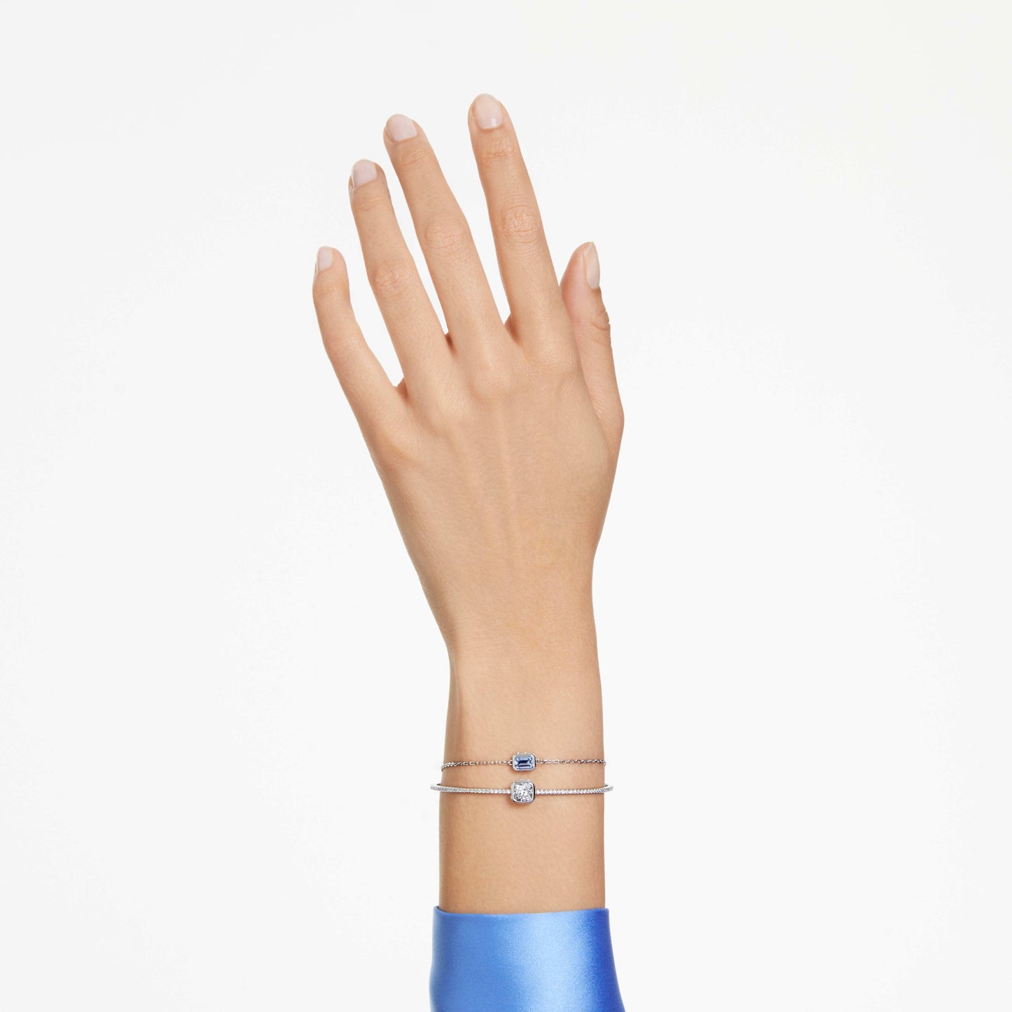 CHROMA BRACELET - BLUE, RHODIUM