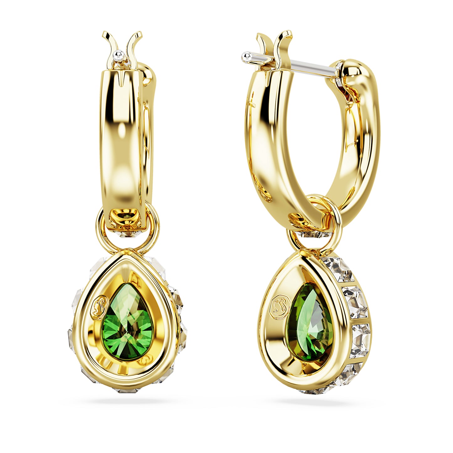 CHROMA DROP EARRINGS PEAR - GREEN, GOLD