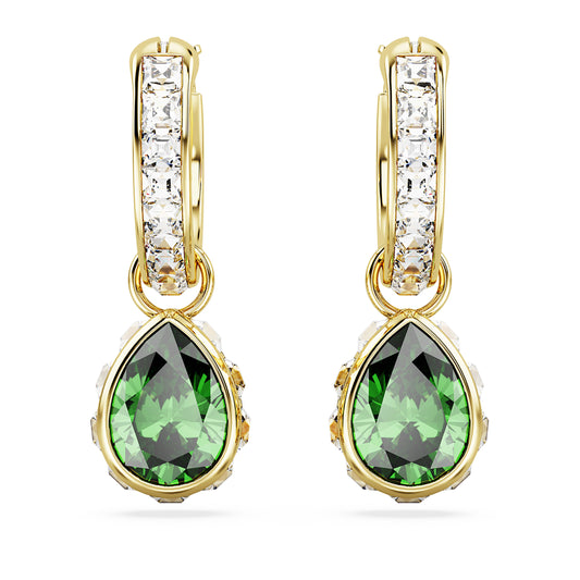 CHROMA DROP EARRINGS PEAR - GREEN, GOLD