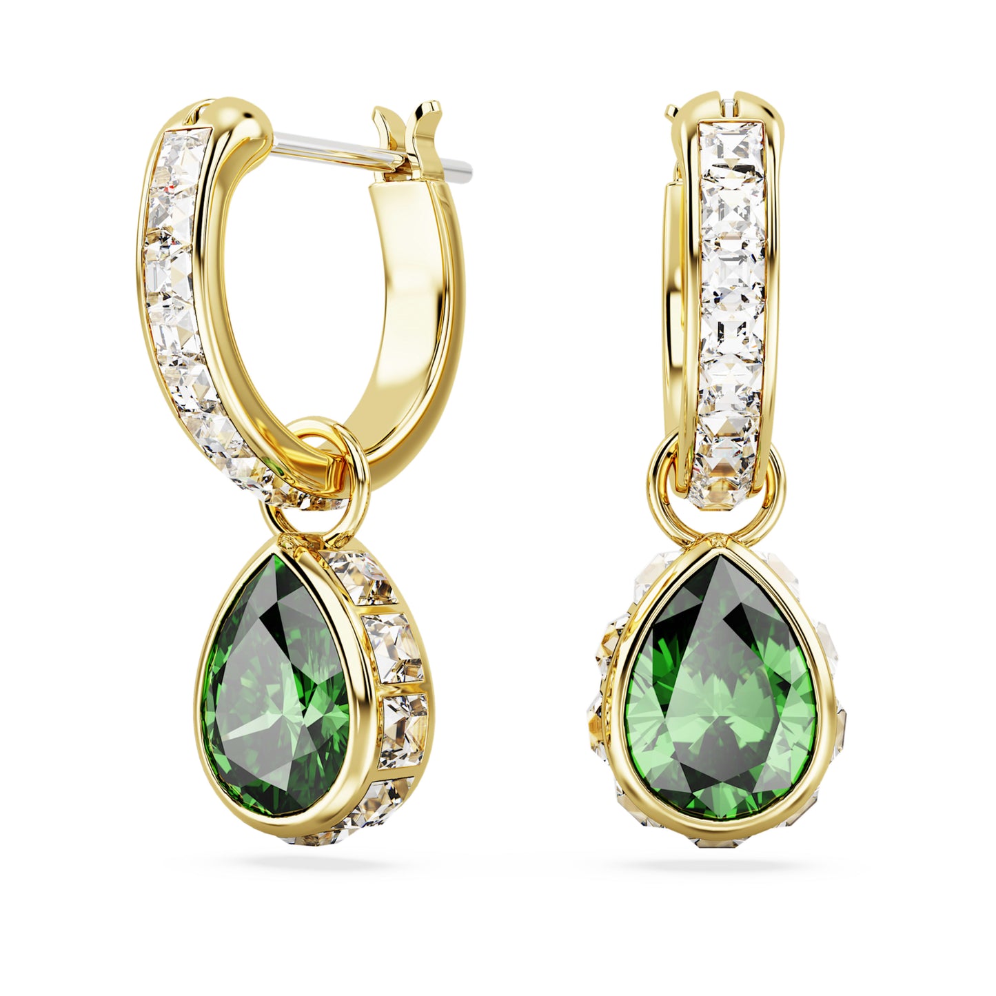 CHROMA DROP EARRINGS PEAR - GREEN, GOLD