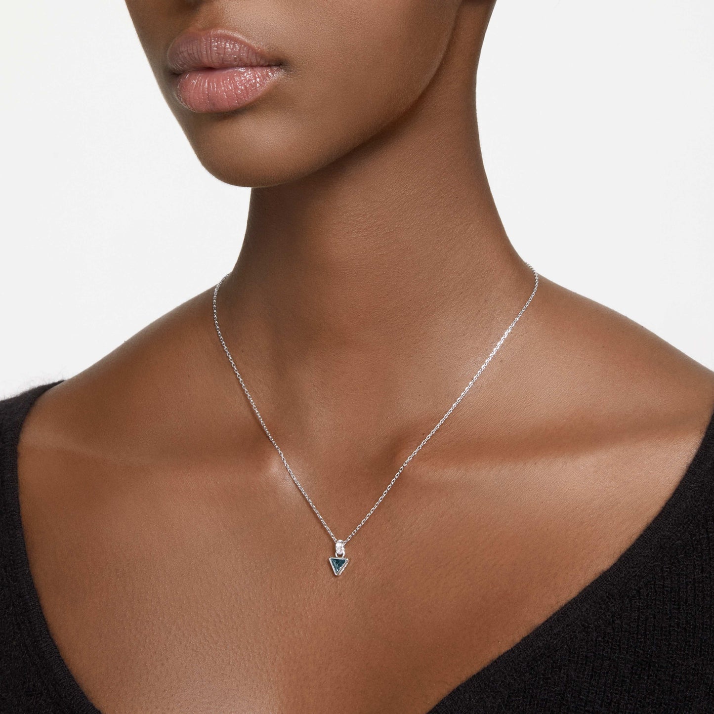 CHROMA PENDANT TRIANGLE - GREY, RHODIUM