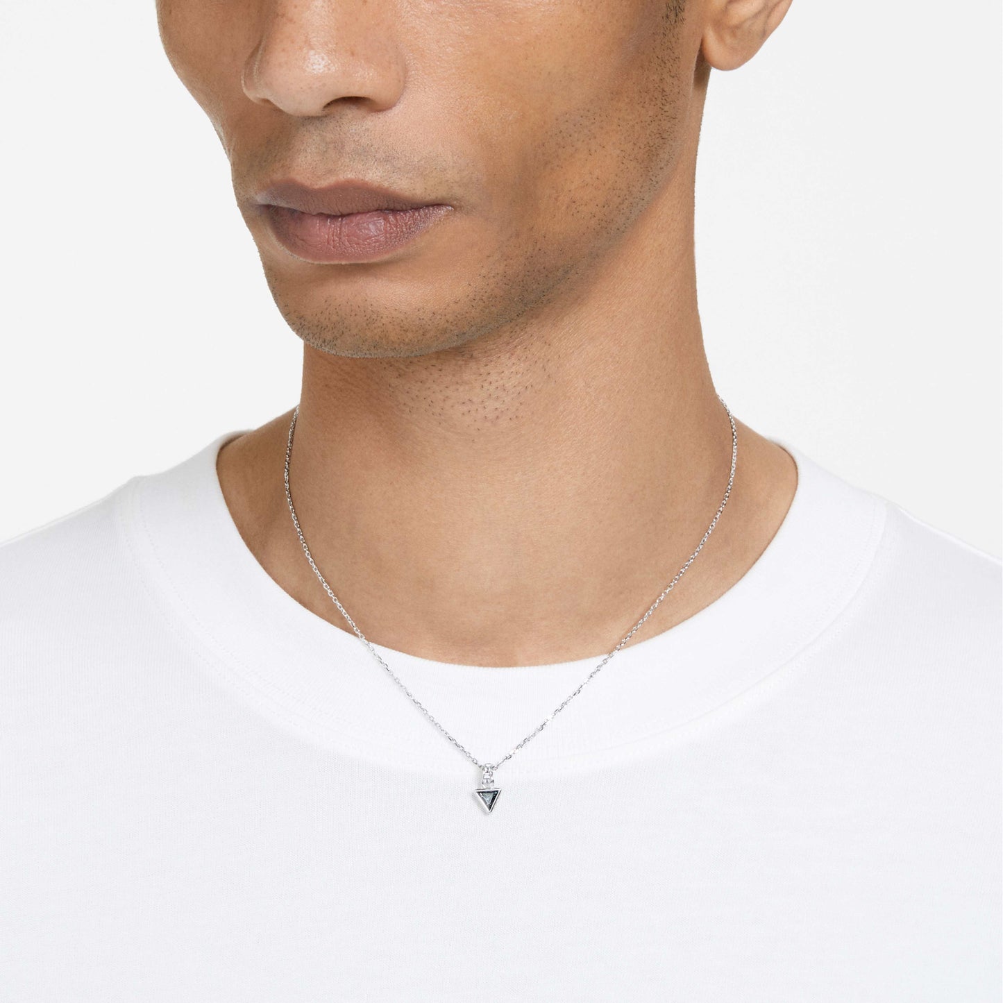 CHROMA PENDANT TRIANGLE - GREY, RHODIUM