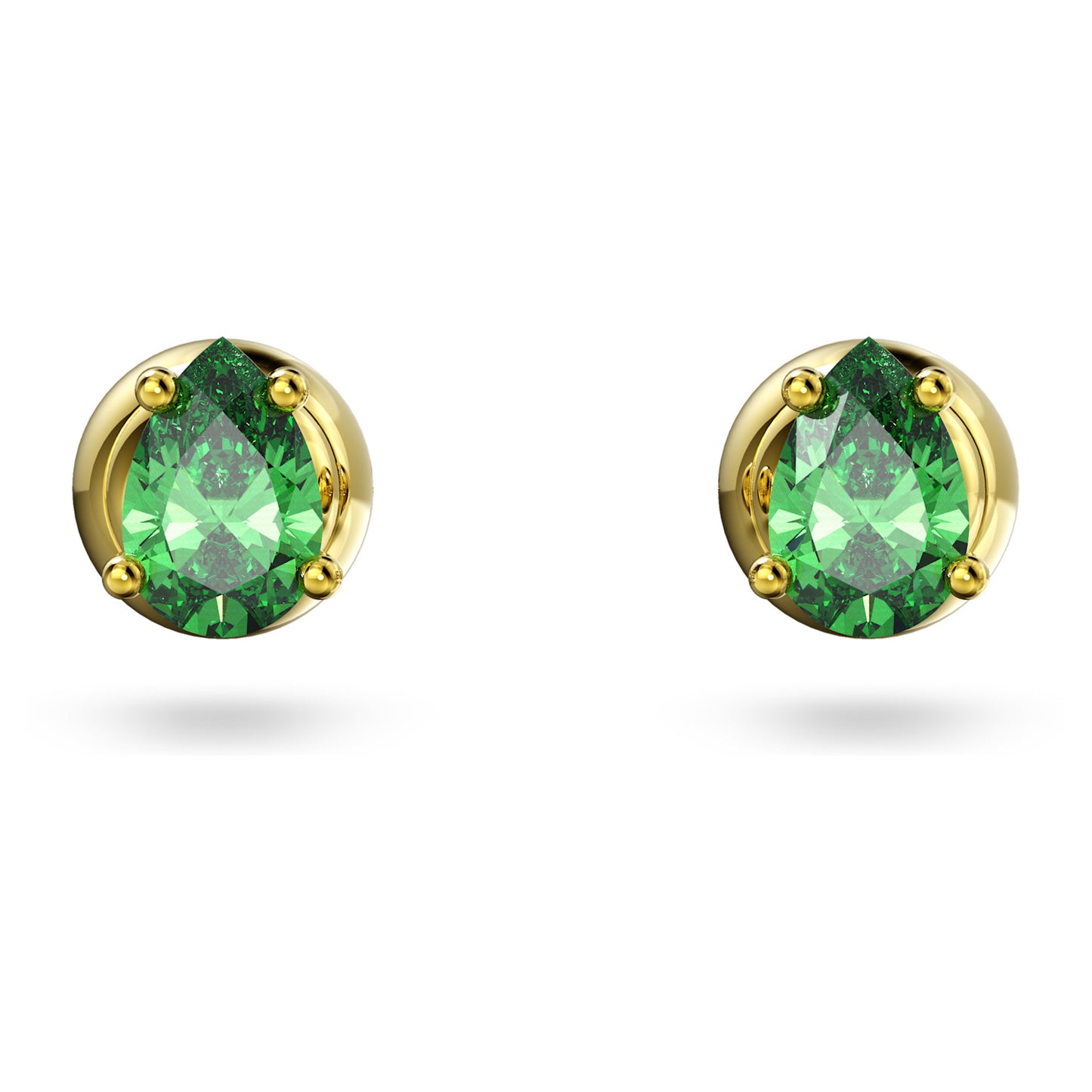 CHROMA STUD EARRINGS PEAR - GREEN, GOLD