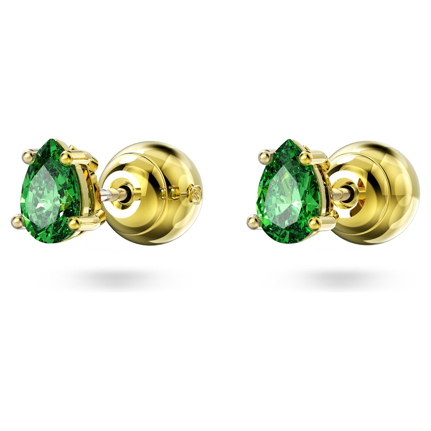 CHROMA STUD EARRINGS PEAR - GREEN, GOLD