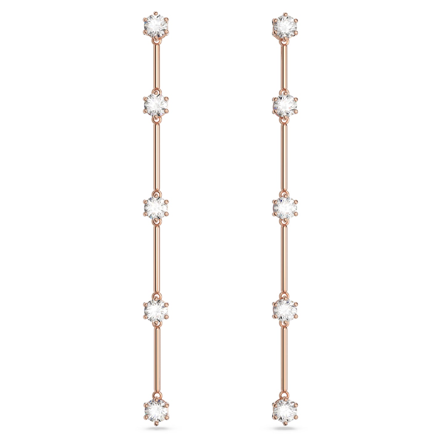 CONSTELLA DROP EARRINGS - WHITE, ROSE-GOLD