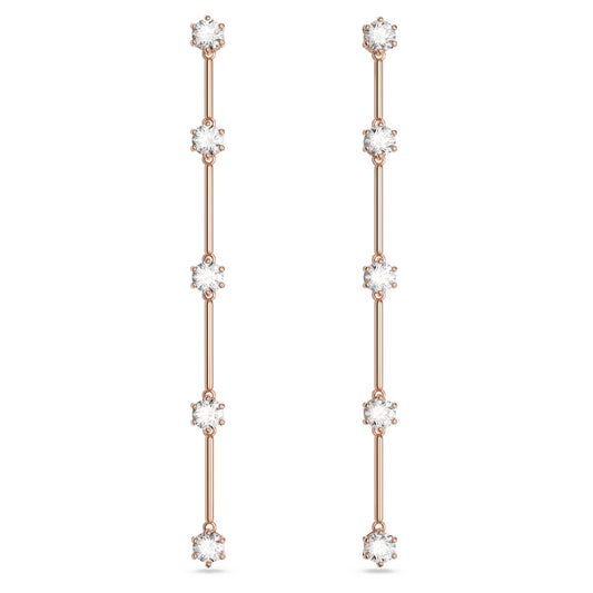 CONSTELLA DROP EARRINGS - WHITE, ROSE-GOLD