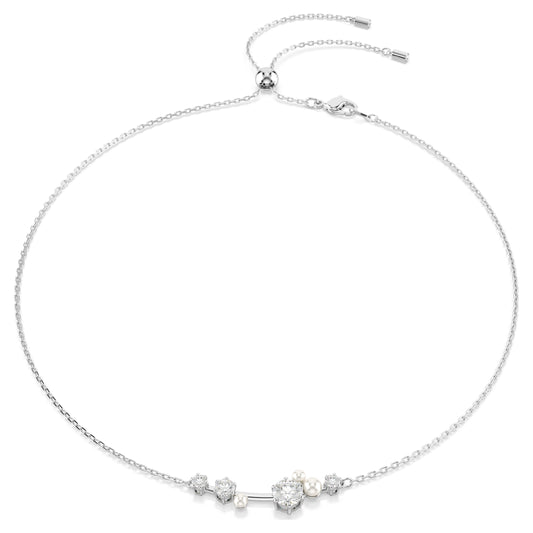 CONSTELLA NECKLACE - WHITE, RHODIUM