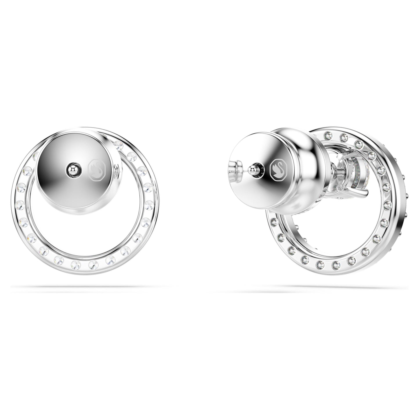 CONSTELLA STUD EARRINGS - WHITE, RHODIUM