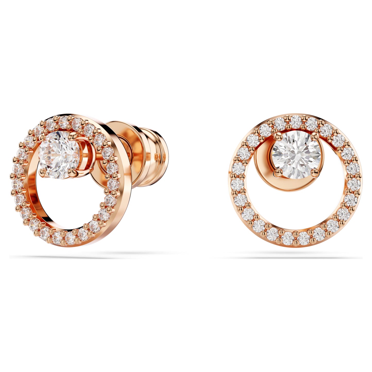 CONSTELLA STUD EARRINGS - WHITE, ROSE-GOLD