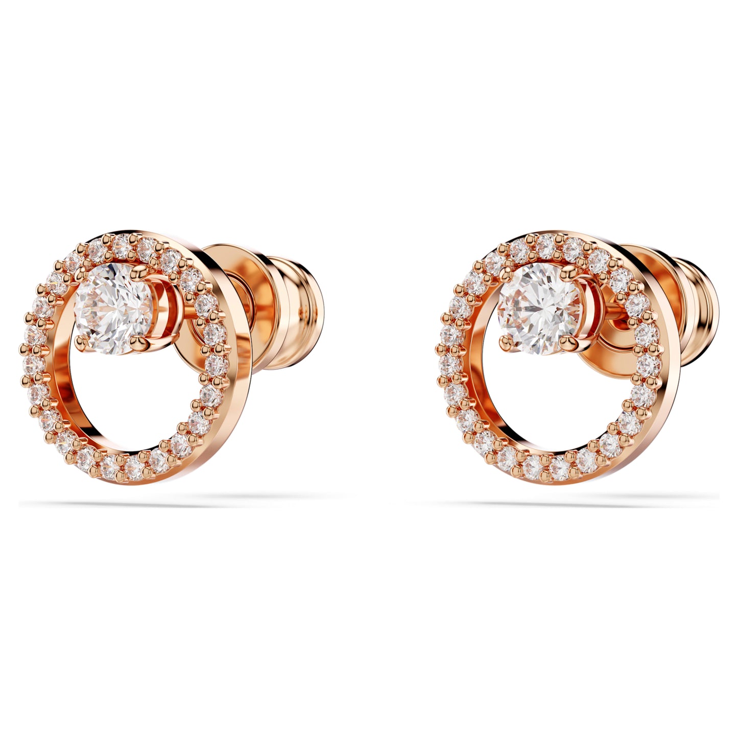 CONSTELLA STUD EARRINGS - WHITE, ROSE-GOLD