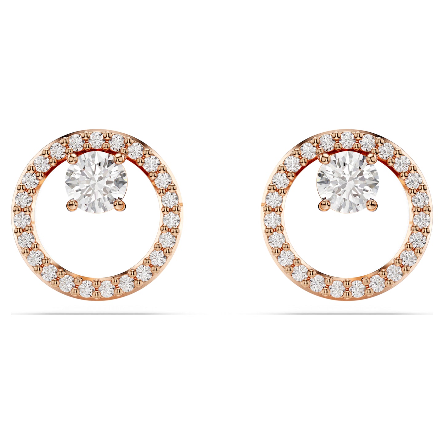 CONSTELLA STUD EARRINGS - WHITE, ROSE-GOLD