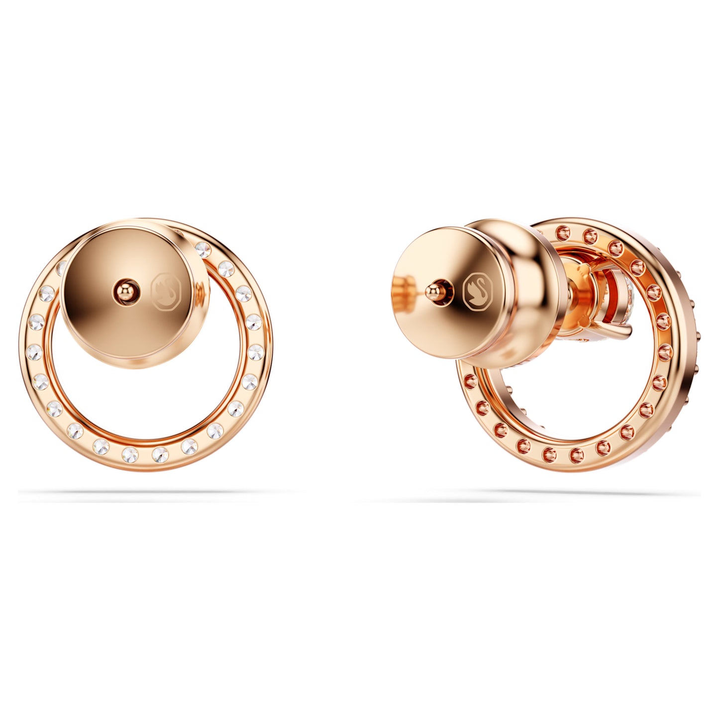 CONSTELLA STUD EARRINGS - WHITE, ROSE-GOLD