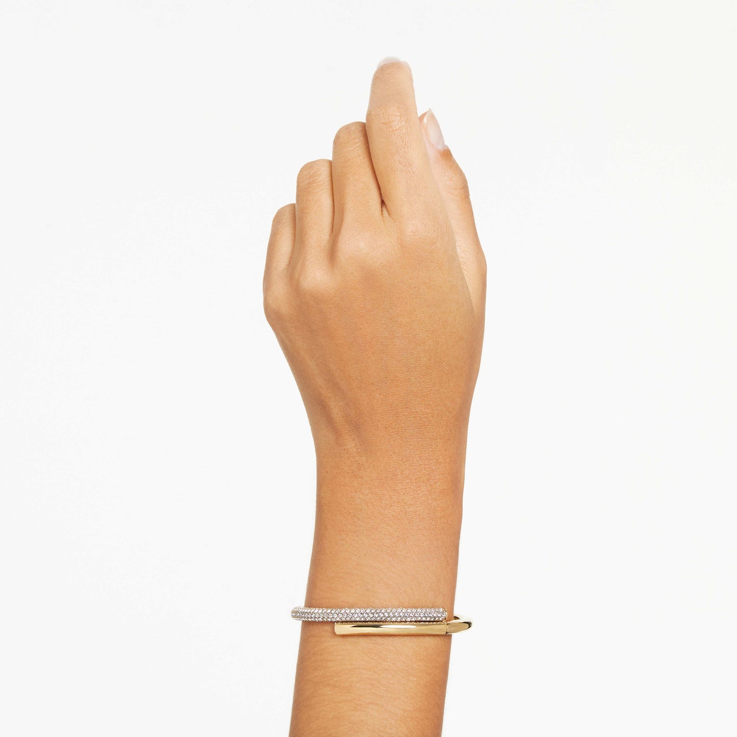 DEXTERA BANGLE - WHITE, GOLD