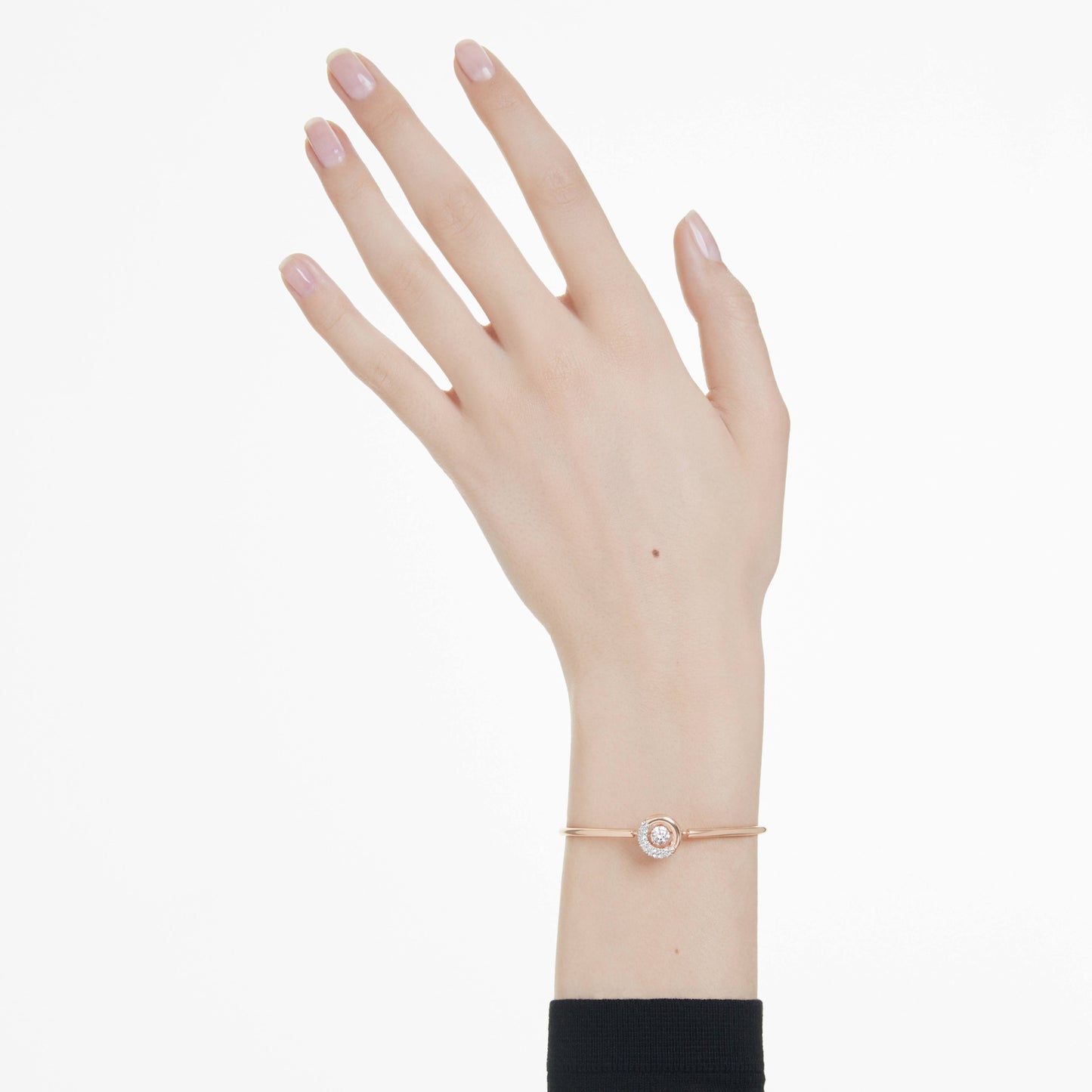 DEXTERA BANGLE - WHITE, ROSE-GOLD