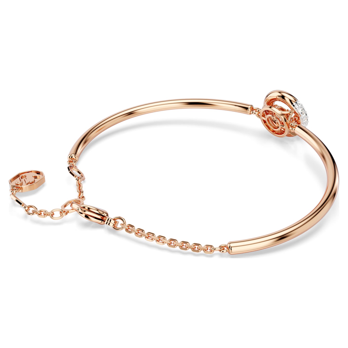 DEXTERA BANGLE - WHITE, ROSE-GOLD