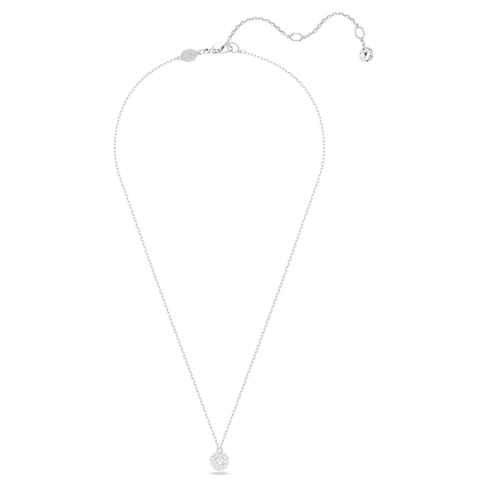 DEXTERA PENDANT SPHERE - WHITE, RHODIUM