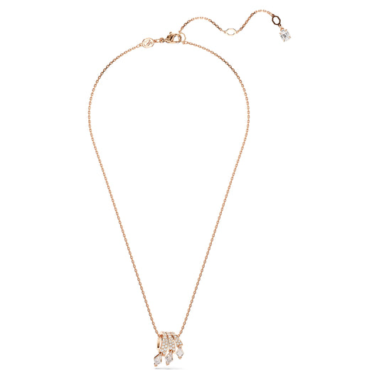 DRAGON & PHOENIX NECKLACE - WHITE, ROSE-GOLD