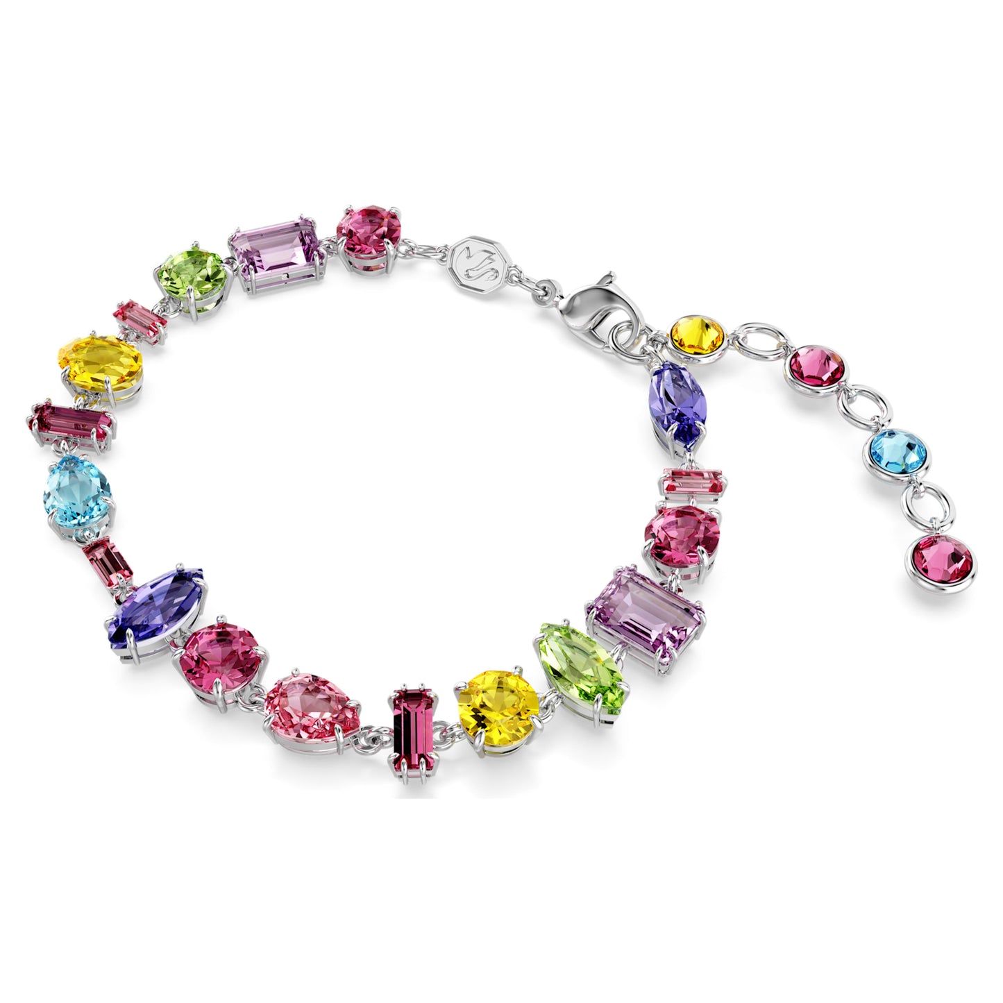 GEMA BRACELET - MULTICOLOUR, RHODIUM