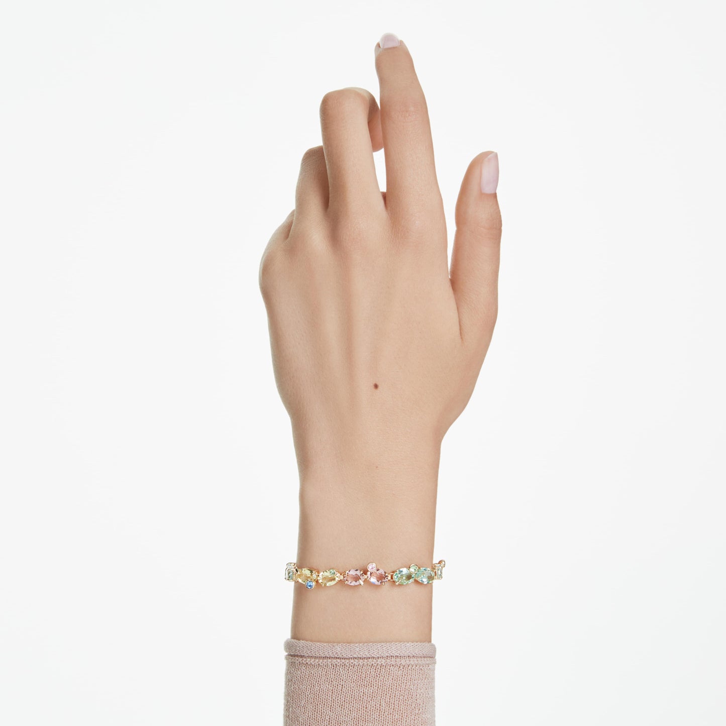 GEMA TENNIS BRACELET - MULTI-COLOURED, GOLD