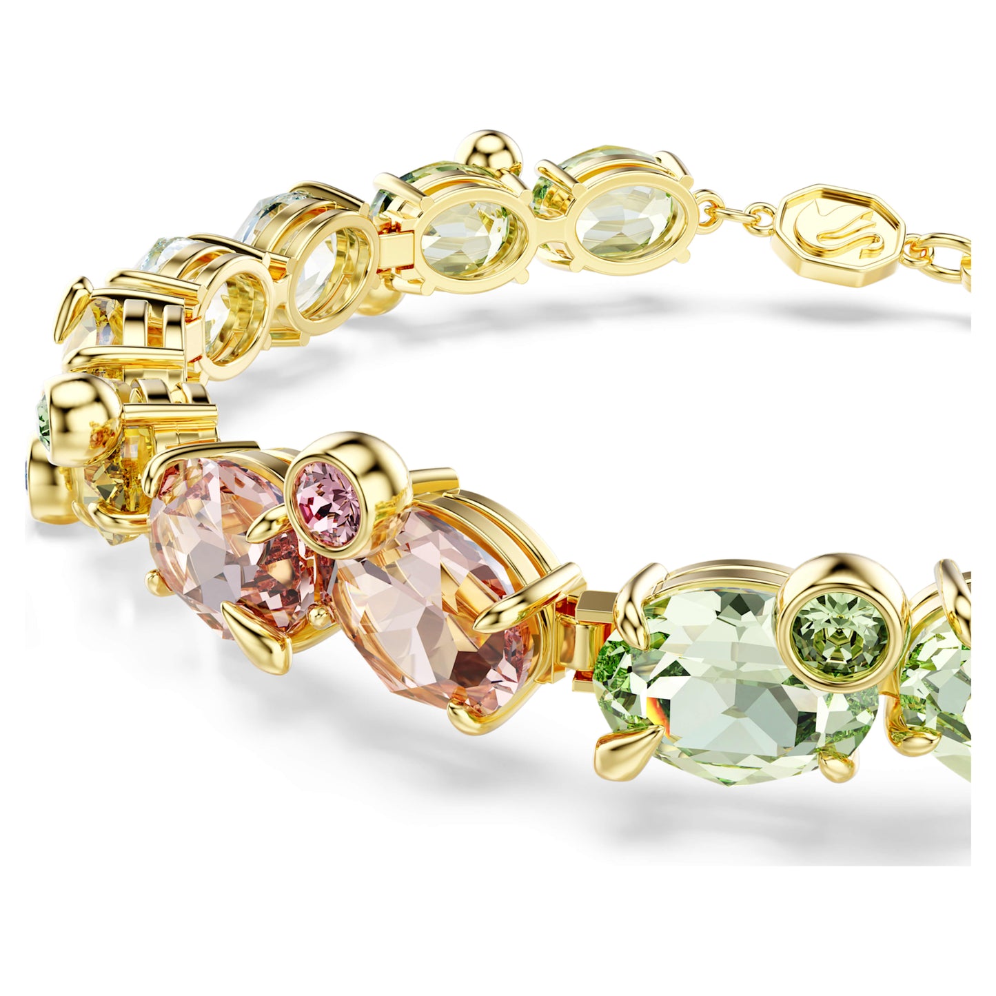 GEMA TENNIS BRACELET - MULTI-COLOURED, GOLD