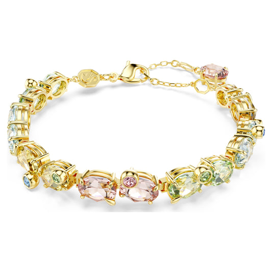 GEMA TENNIS BRACELET - MULTI-COLOURED, GOLD