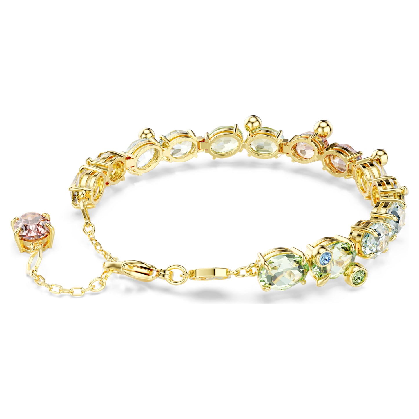 GEMA TENNIS BRACELET - MULTI-COLOURED, GOLD