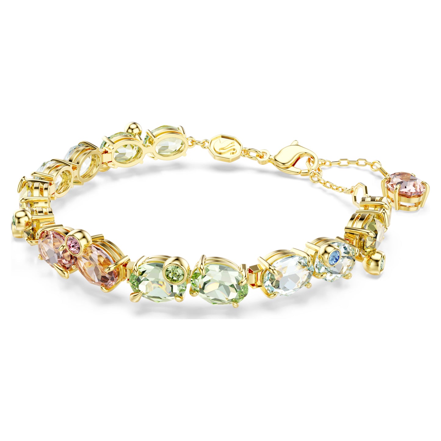 GEMA TENNIS BRACELET - MULTI-COLOURED, GOLD