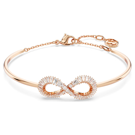 HYPERBOLA BANGLE INFINITY - WHITE, ROSE-GOLD