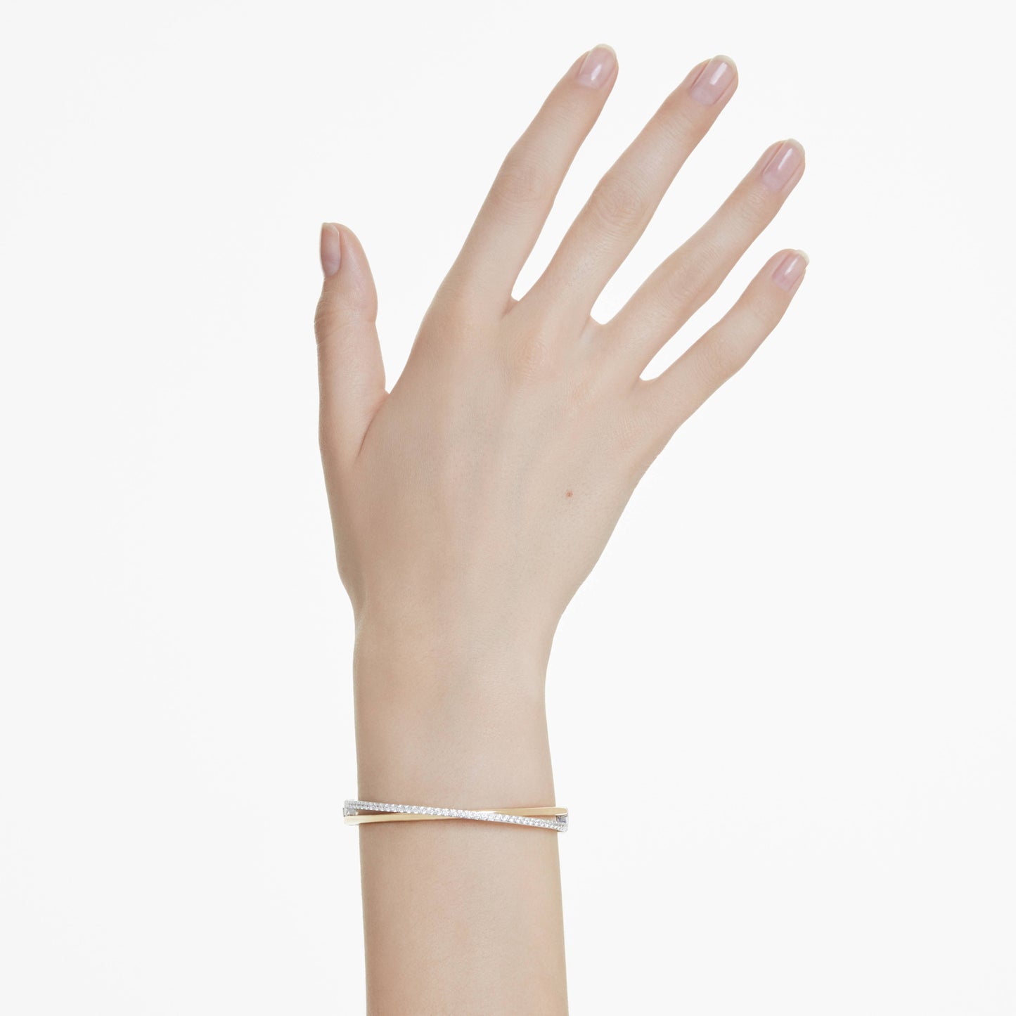 HYPERBOLA BANGLE - WHITE, MIXED-METAL