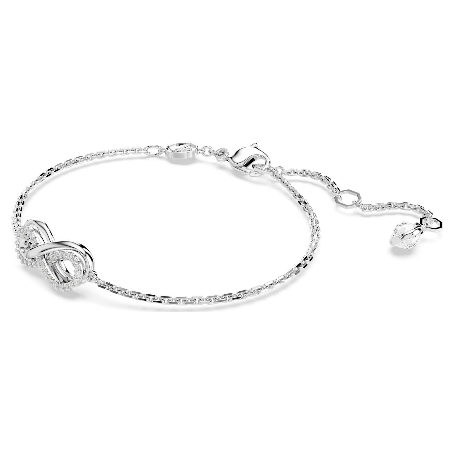 HYPERBOLA BRACELET INFINITY - WHITE, RHODIUM