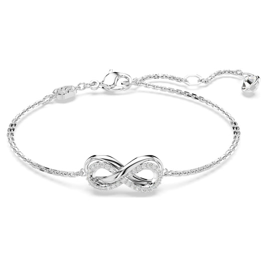 HYPERBOLA BRACELET INFINITY - WHITE, RHODIUM