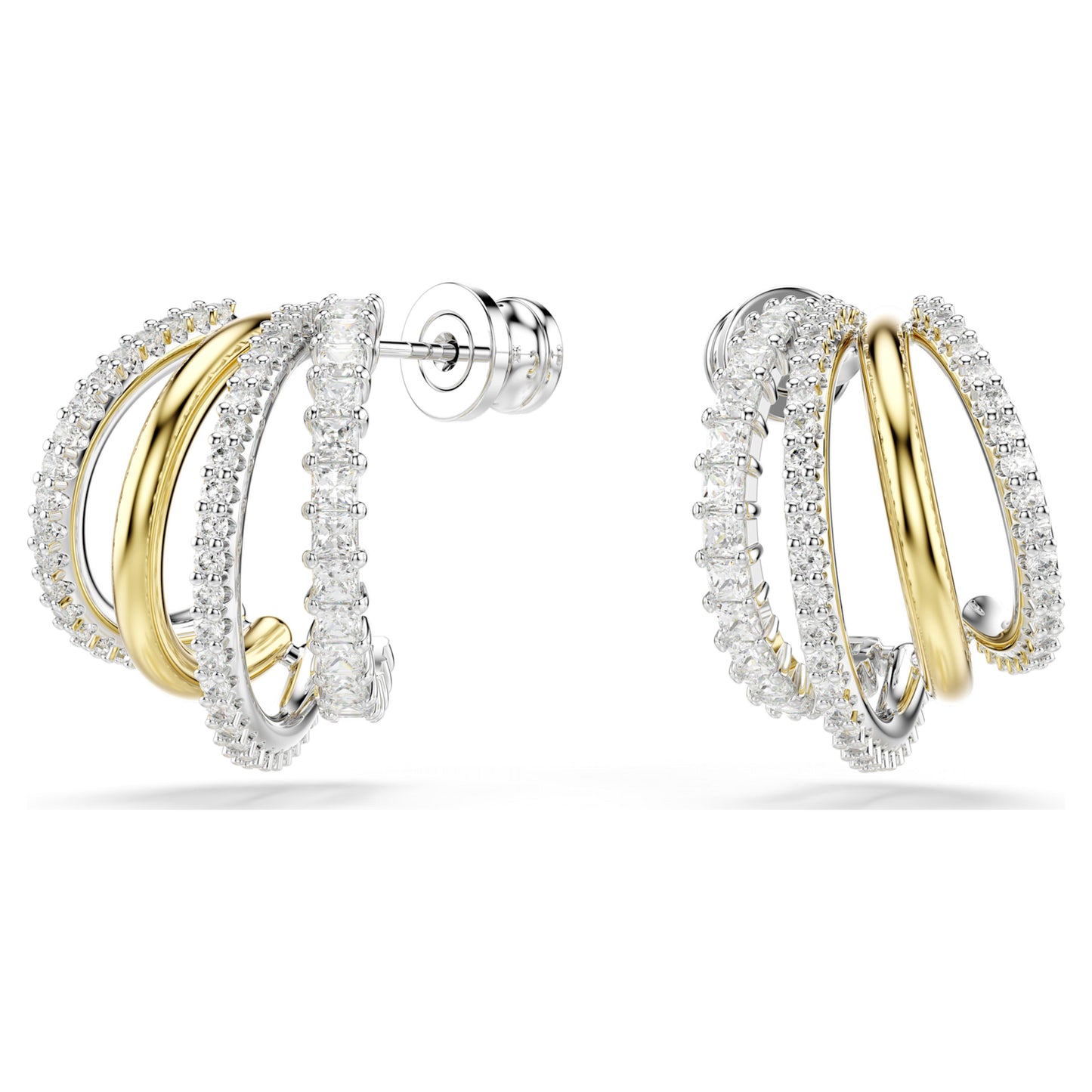 HYPERBOLA HOOP EARRINGS MINI - WHITE, MIXED-METALS