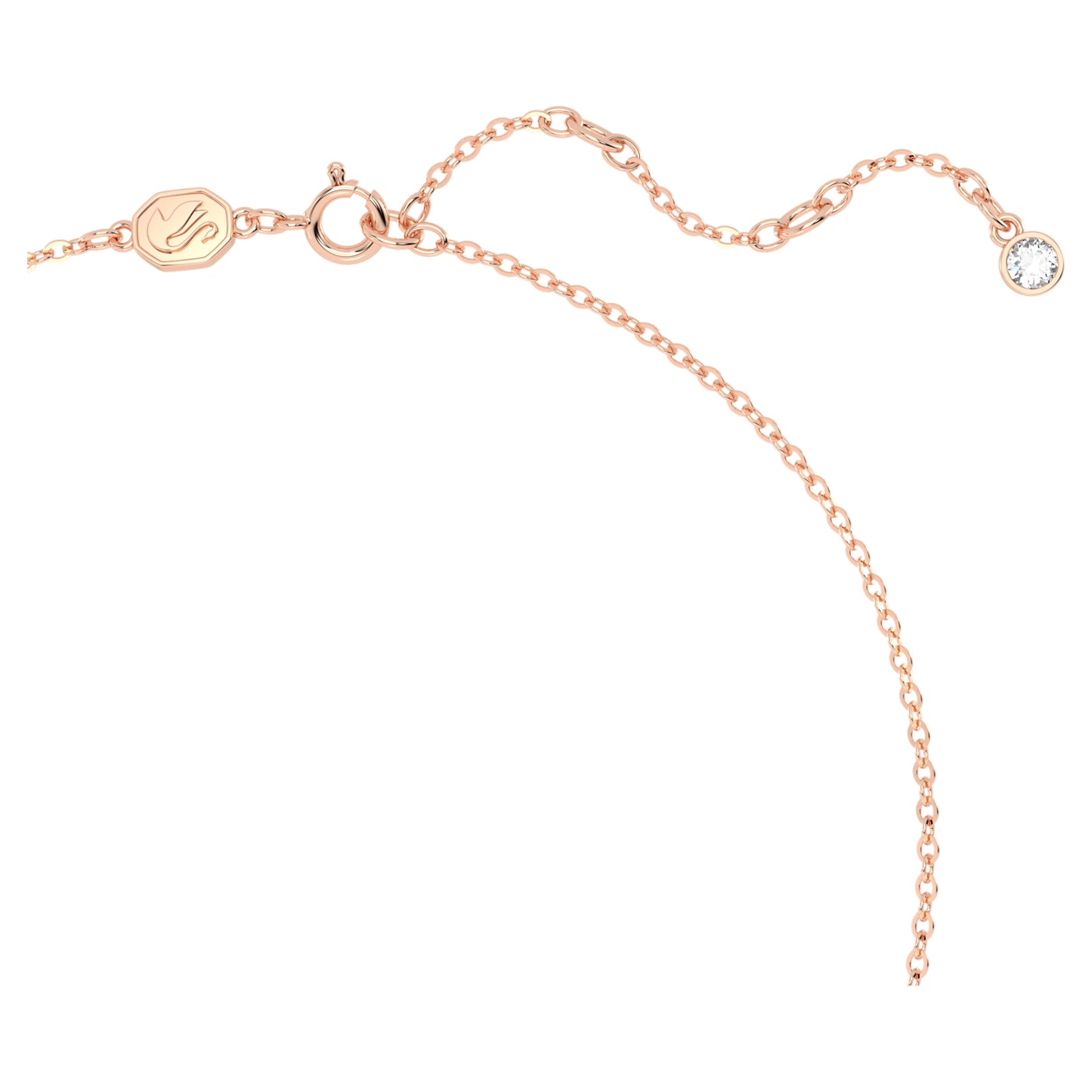 HYPERBOLA NECKLACE BOW SMALL - WHITE, ROSE-GOLD