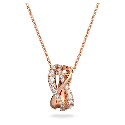 HYPERBOLA NECKLACE TWIST - WHITE, ROSE-GOLD