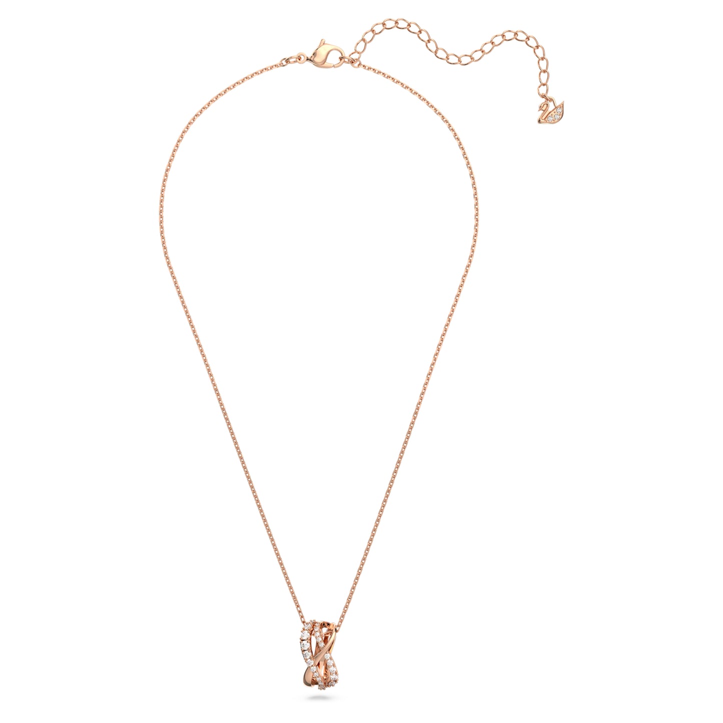 HYPERBOLA NECKLACE TWIST - WHITE, ROSE-GOLD