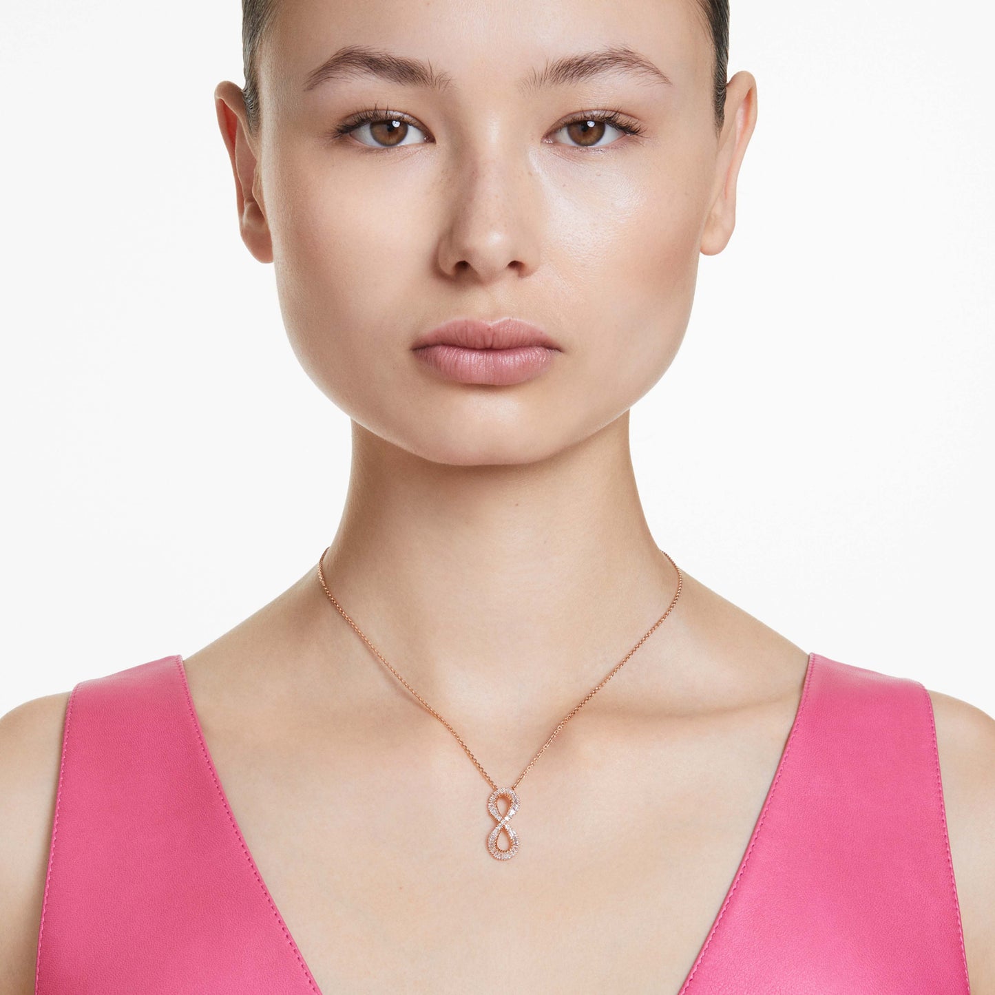 HYPERBOLA PENDANT INFINITY - WHITE, ROSE-GOLD