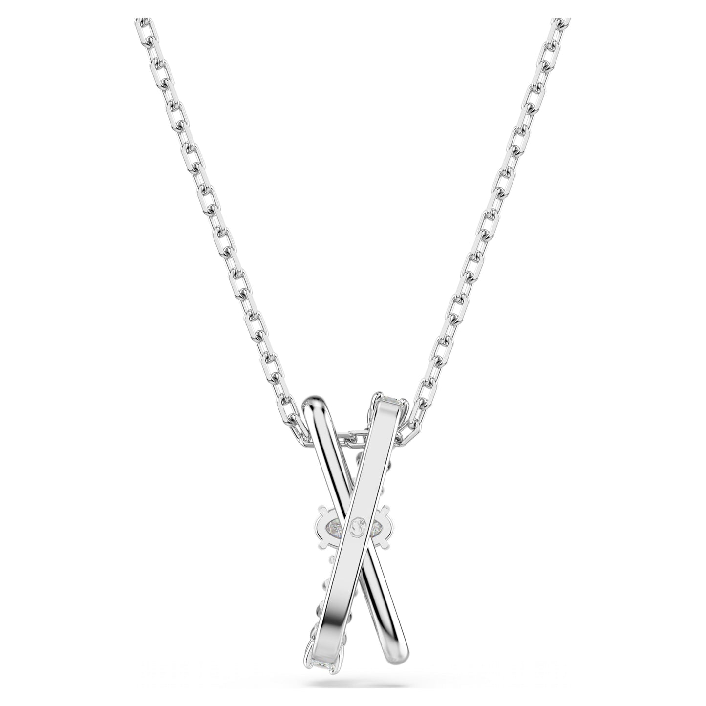 HYPERBOLA PENDANT TWIST - WHITE, RHODIUM