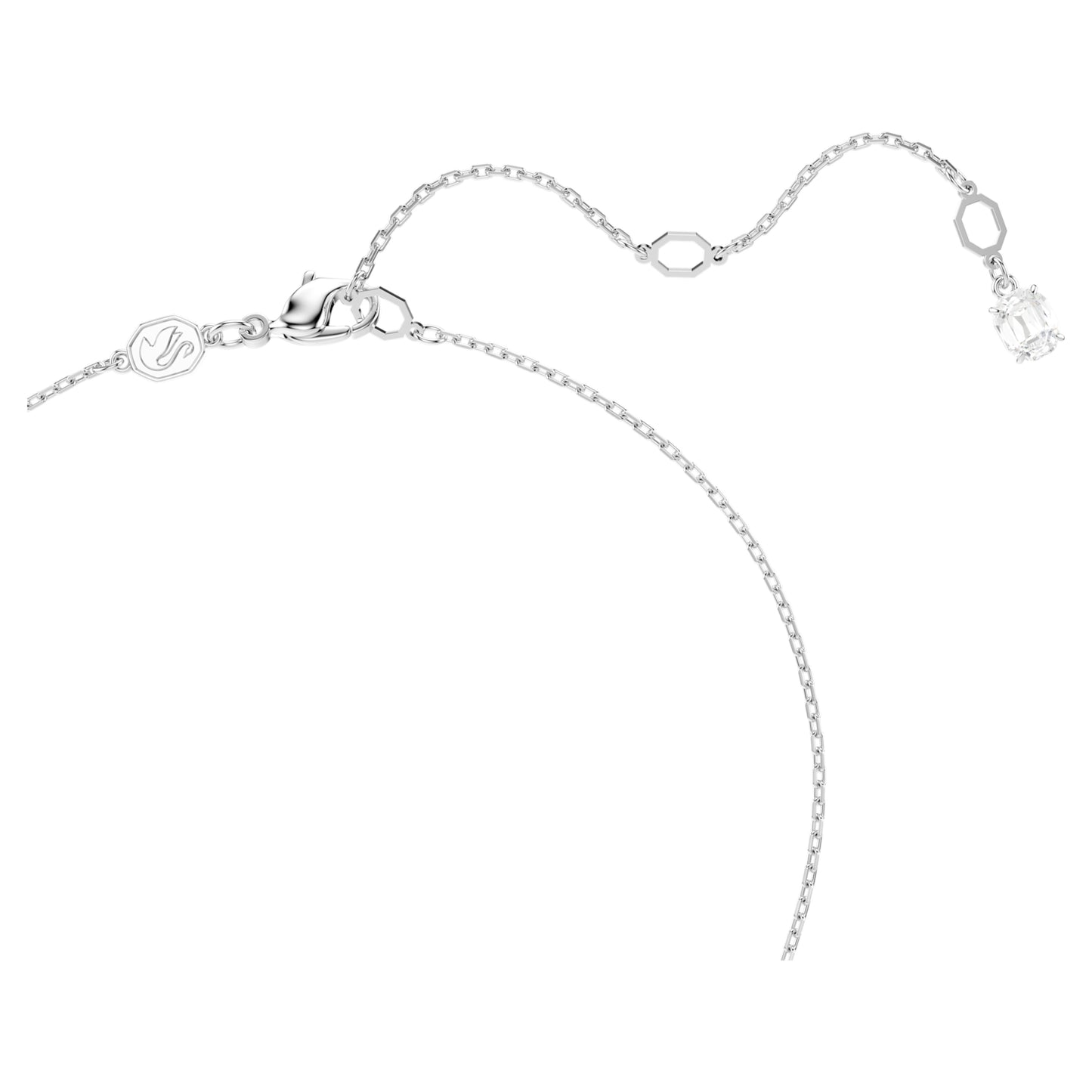 HYPERBOLA PENDANT TWIST - WHITE, RHODIUM