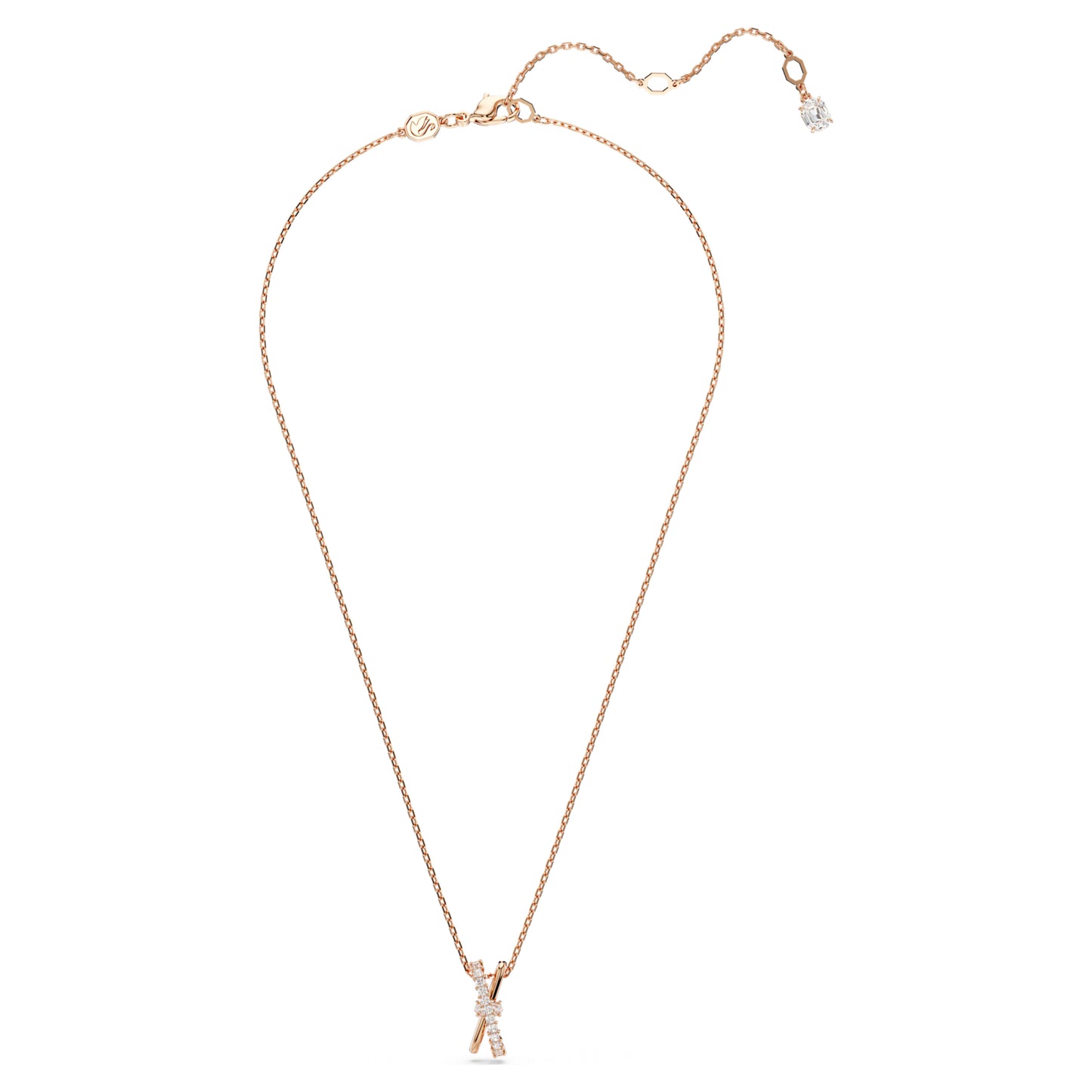 HYPERBOLA PENDANT TWIST - WHITE, ROSE-GOLD