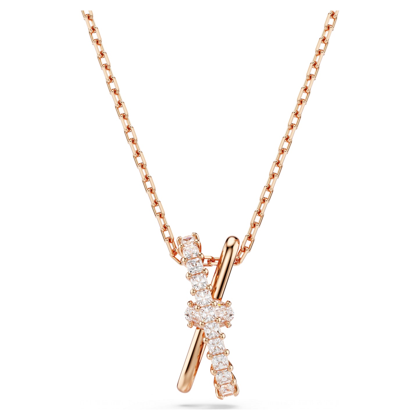 HYPERBOLA PENDANT TWIST - WHITE, ROSE-GOLD