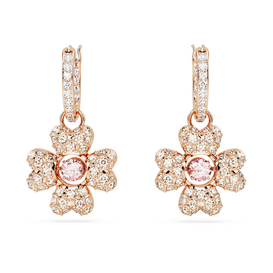 IDYLLIA DROP EARRINGS CLOVER - WHITE, ROSE-GOLD