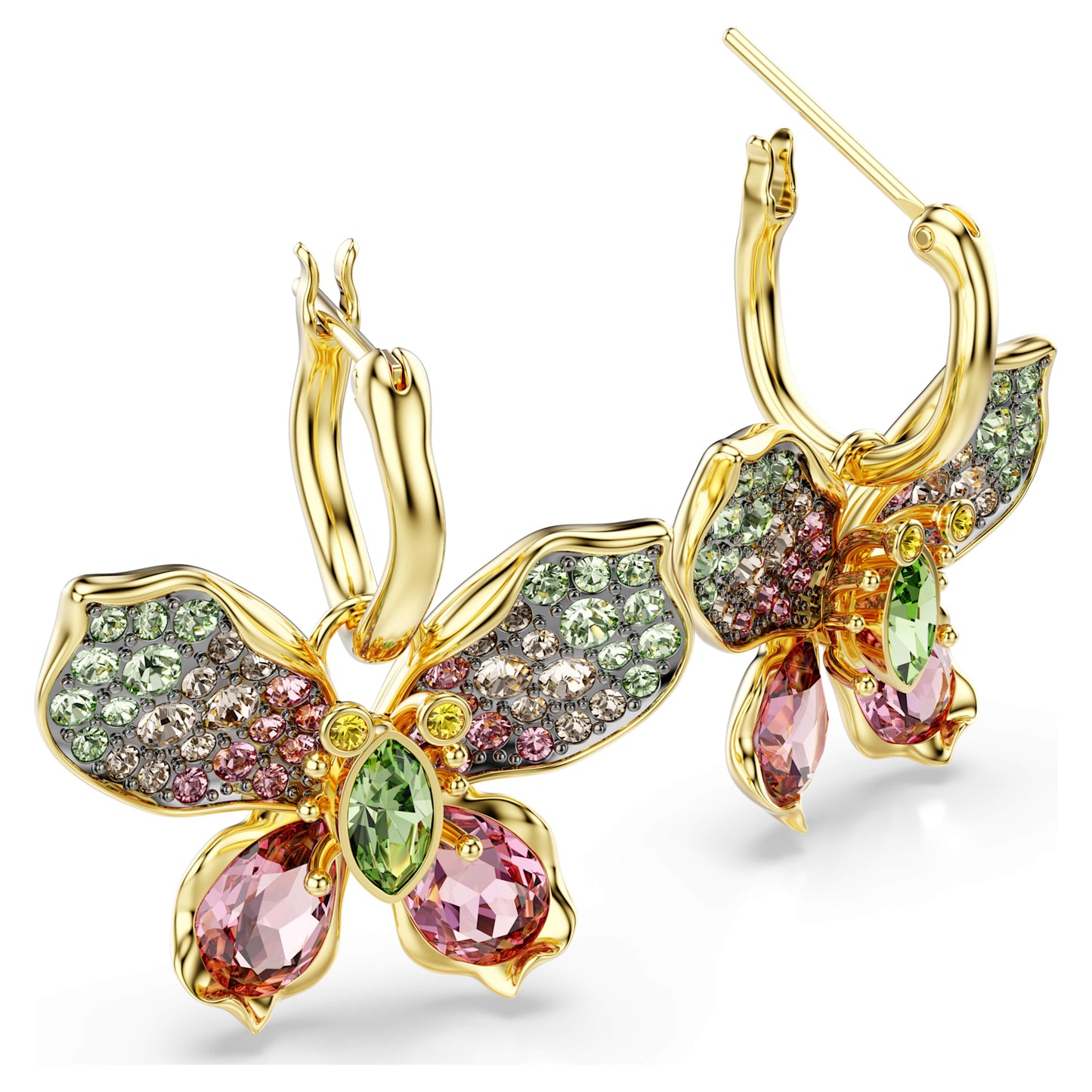 IDYLLIA DROP EARRINGS BUTTERFLY - MULTI-COLOURED, MIXED-METAL