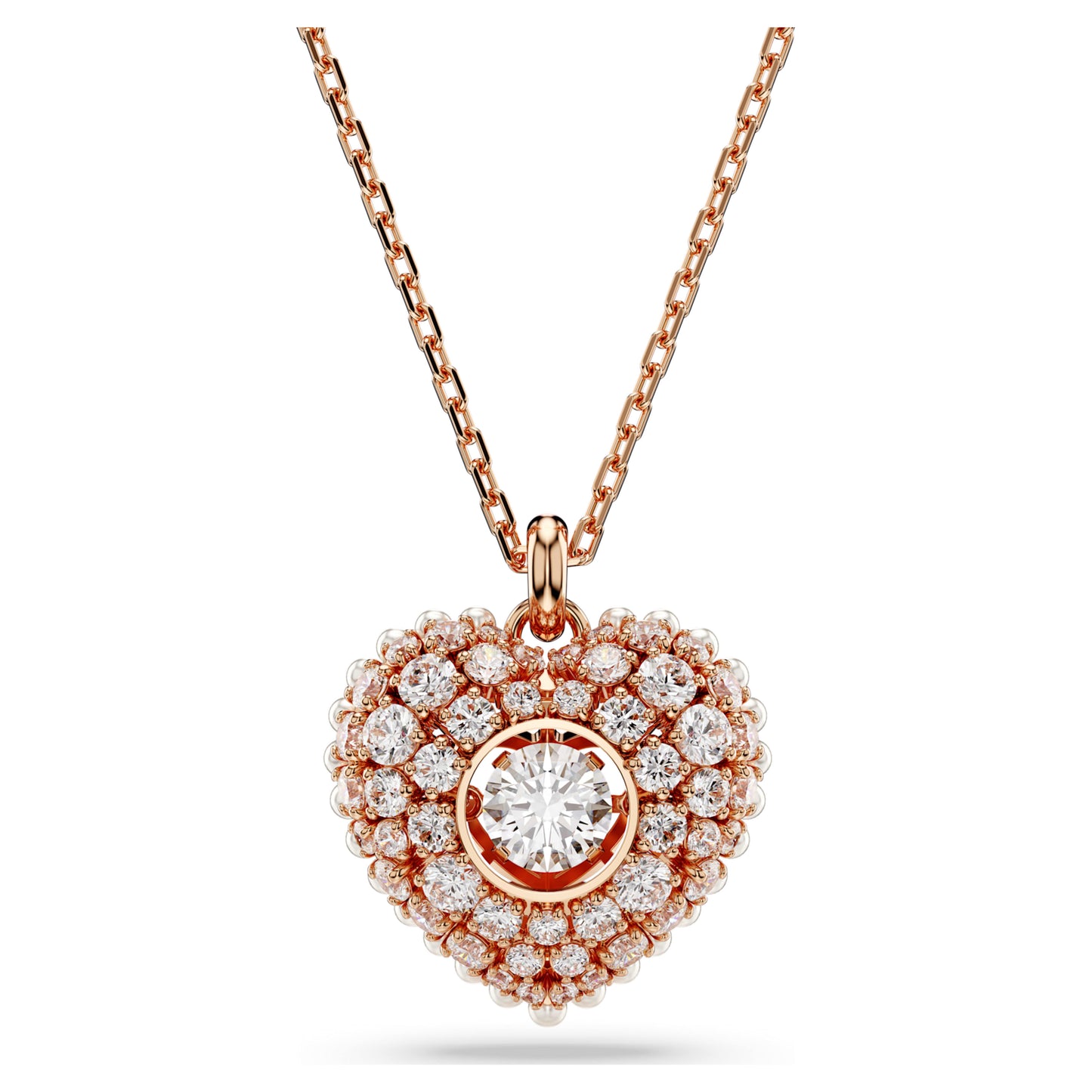 IDYLLIA PENDANT HEART - WHITE, ROSE-GOLD