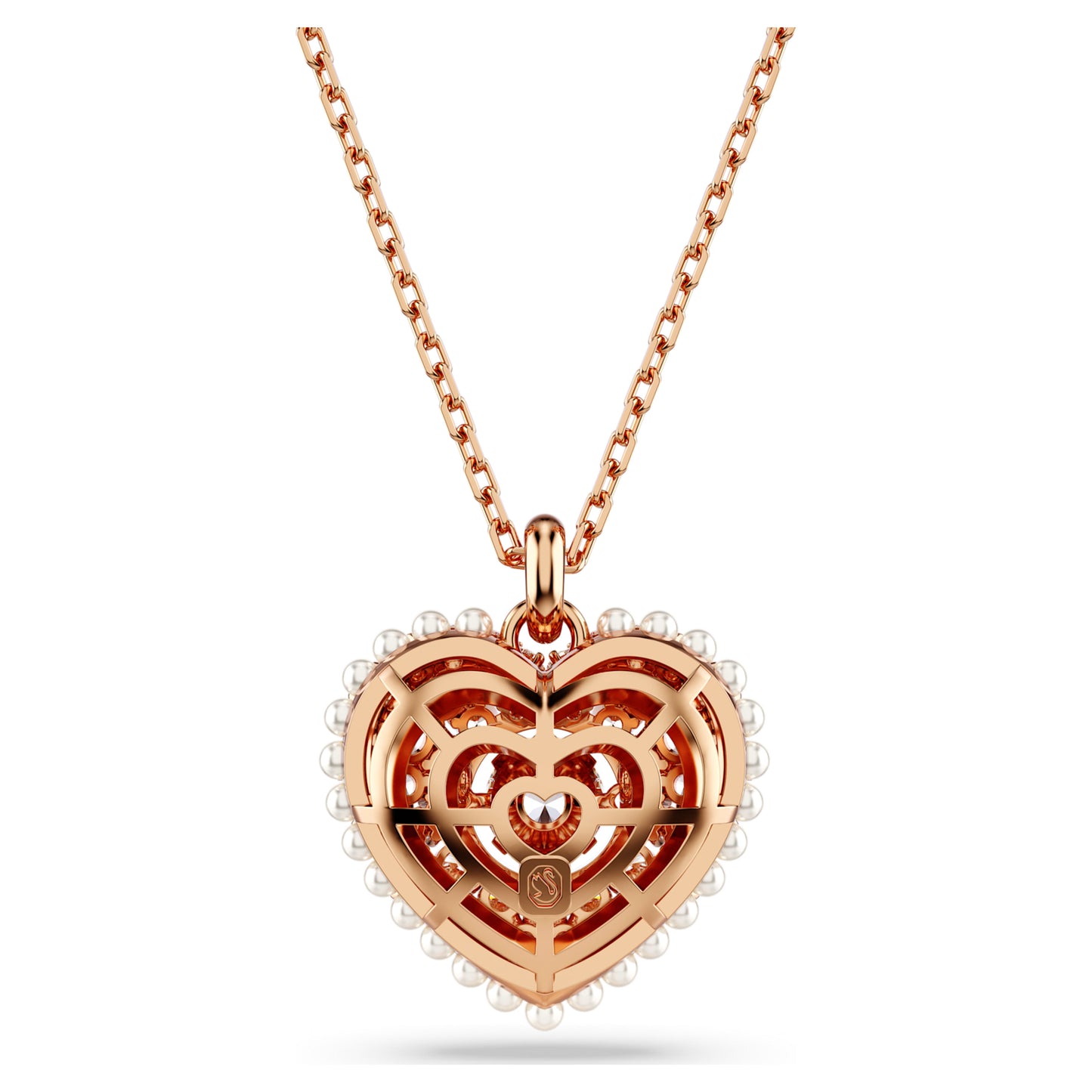 IDYLLIA PENDANT HEART - WHITE, ROSE-GOLD