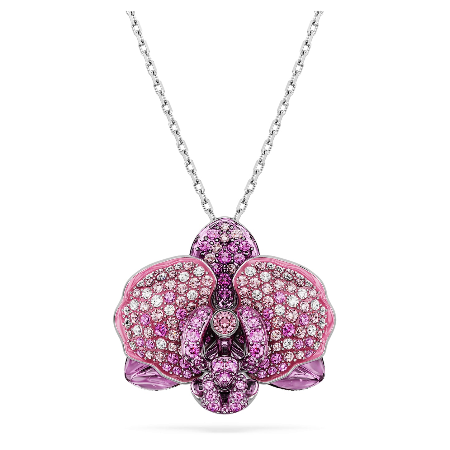 IDYLLIA PENDANT FLOWER - PINK, RHODIUM