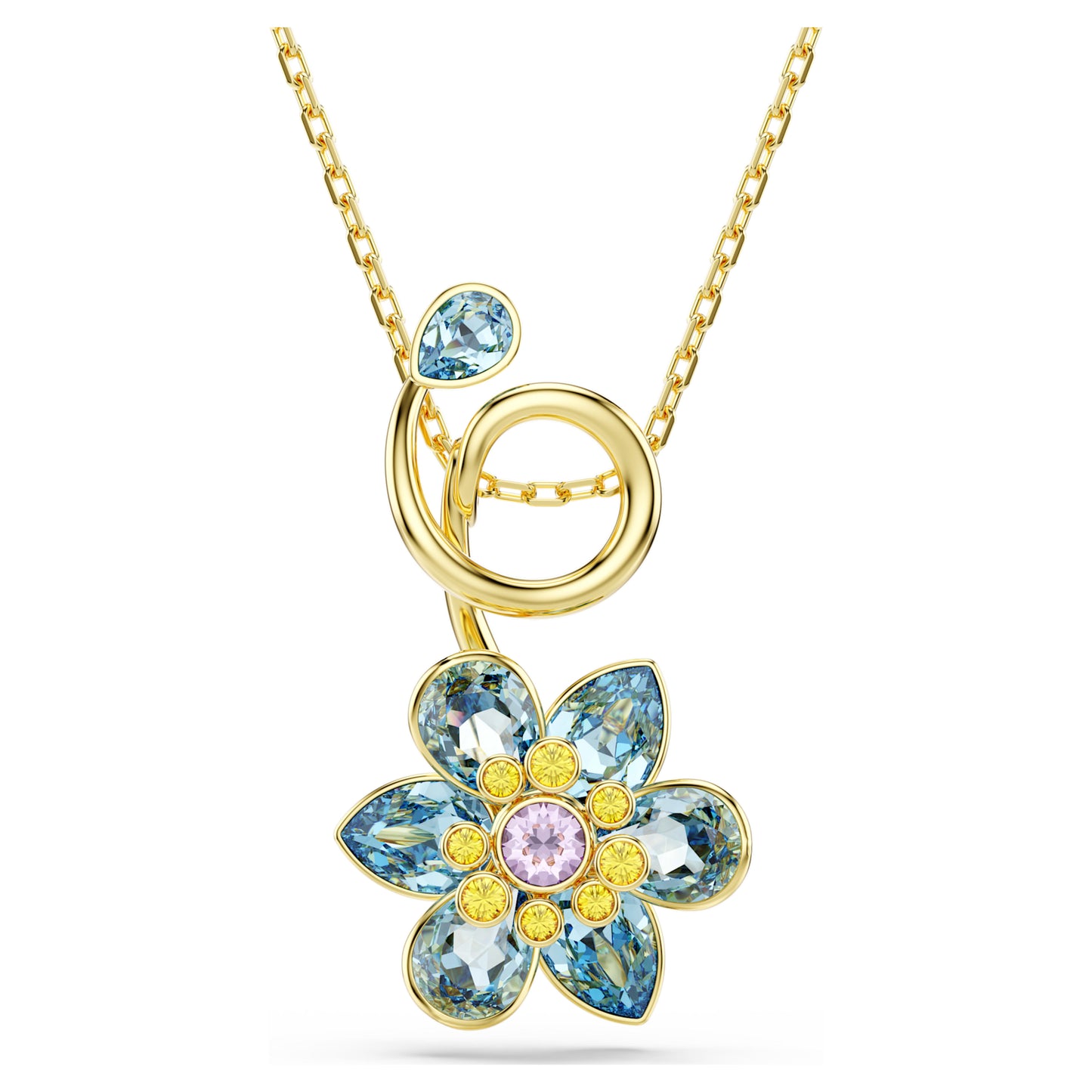 IDYLLIA PENDANT FLOWER - BLUE, GOLD